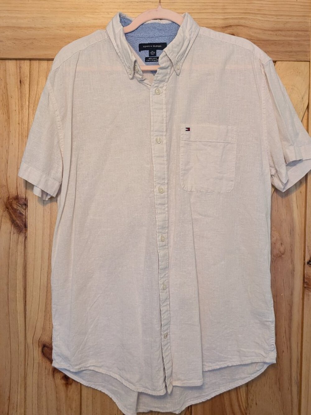 Tommy Hilfiger Linen Button-Down Shirt Size XL